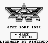 Chikyuu Kaihougun ZAS title screen for GameBoy